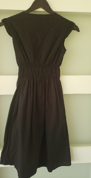 BANANA Republic eyelet summer black dress - Picture 2 of 7